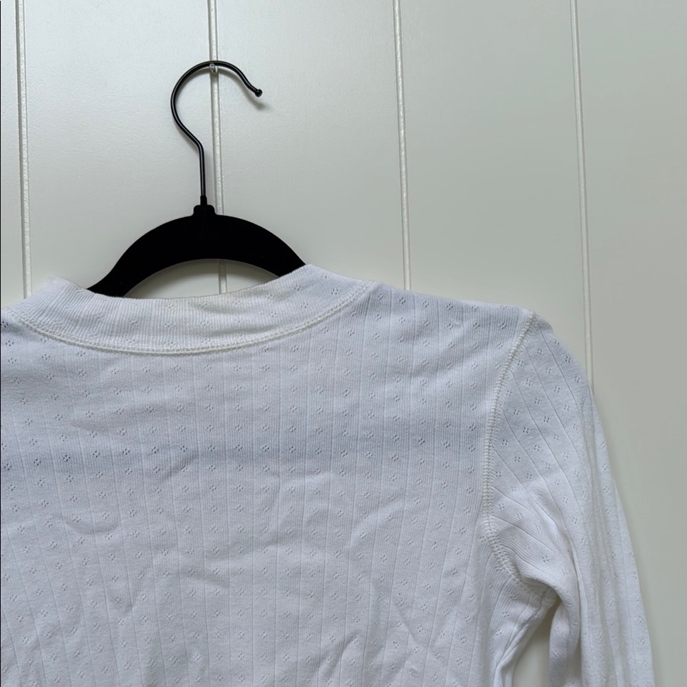 American Eagle Outfitters White Long Sleeve Tee